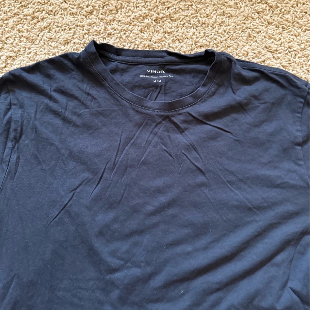Vince Dark Navy Blue Short Sleeve Tee - Picture 3 of 5